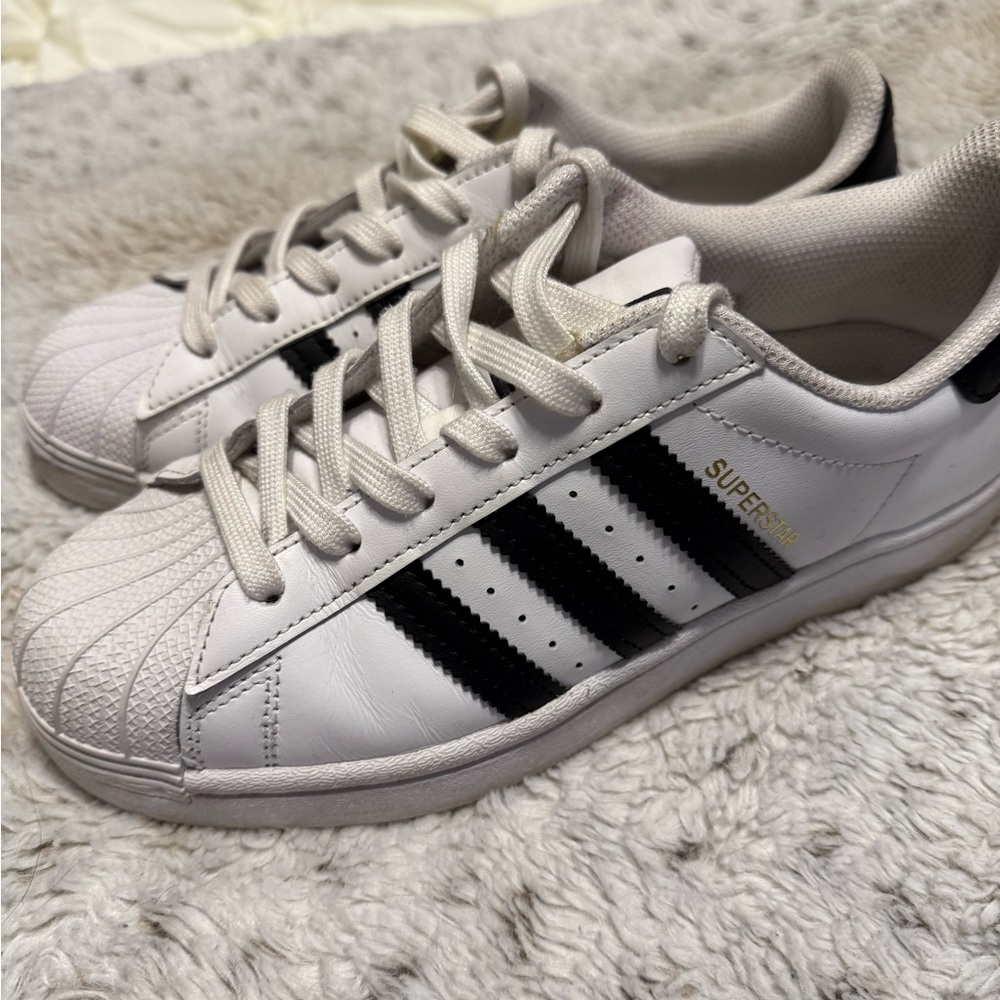 Adidas Superstars size 7 women boys size 5 barely worn